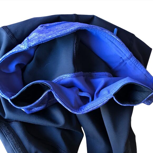 Lululemon Run Crops Leggings Size 4 Blue Wee Stripe Cropped Pants Gym Yoga - Picture 6 of 11